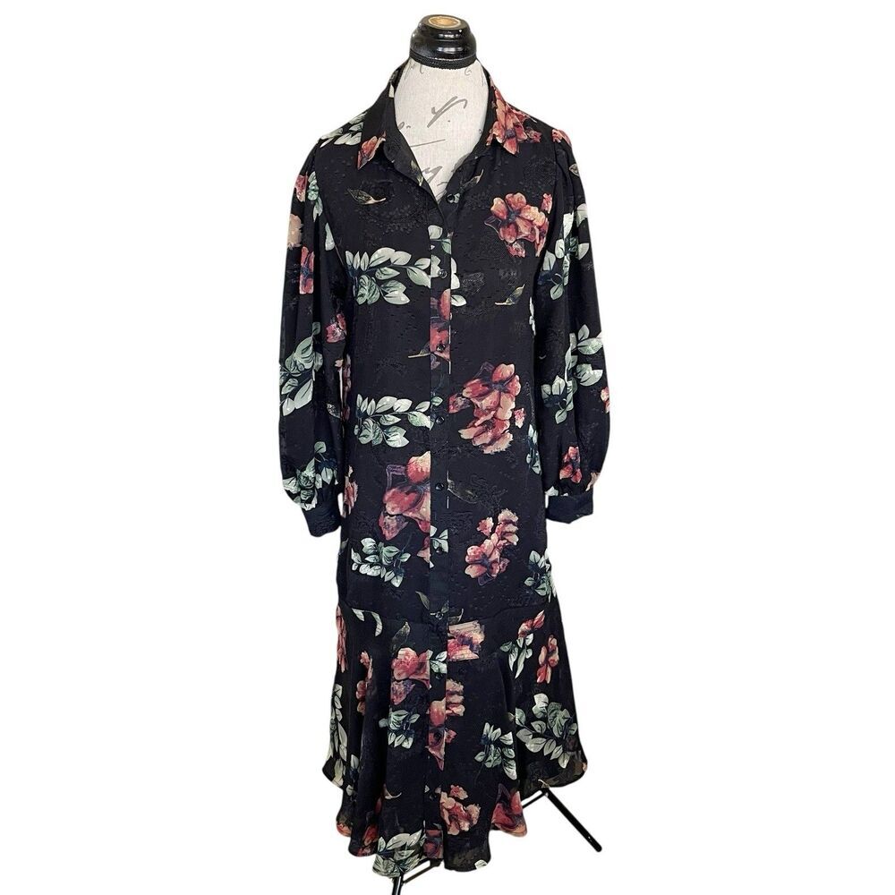 Pose Womens Dress Sz 10 Cottagecore Cottage Bohemian Whimsical Floral Autumn - Picture 2 of 14